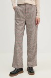 Pepe Jeans pantaloni BRISTOL femei, culoarea albastru marin, drept, high waist, PL211777
