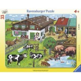 Cumpara ieftin Puzzle tip rama familii de animale 33 piese, Ravensburger