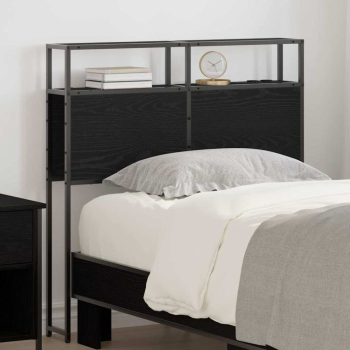 Tăblie de depozitare Pe perete Stejar negru 90 cm Lemn compozit