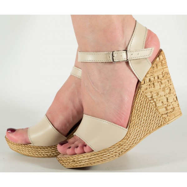 Sandale platforma nude piele naturala dama SS03, 35 - 40, Oem | Okazii.ro