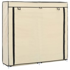 vidaXL Pantofar cu husă, crem, 115x28x110 cm, material textil