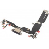 Banda cu Conector Incarcare - Microfon Apple iPhone 15 Plus, Negru