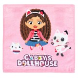 Prosop Bumbac Gabby&#039;s DollHouse, Roz, 30x30cm, Oem