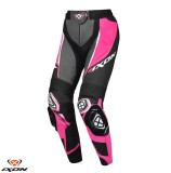 Pantaloni pentru scuter - motocicleta femei piele Racing Ixon vara model Vortex 3 LS culoare: negru/roz/alb Negru/roz/alb XS