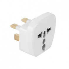 Adaptor priza tensiune universal Uk alb foto