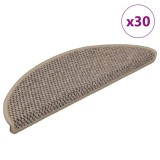 Cumpara ieftin Covorașe scară autoadezive aspect sisal 30 buc. Bej &icirc;nchis