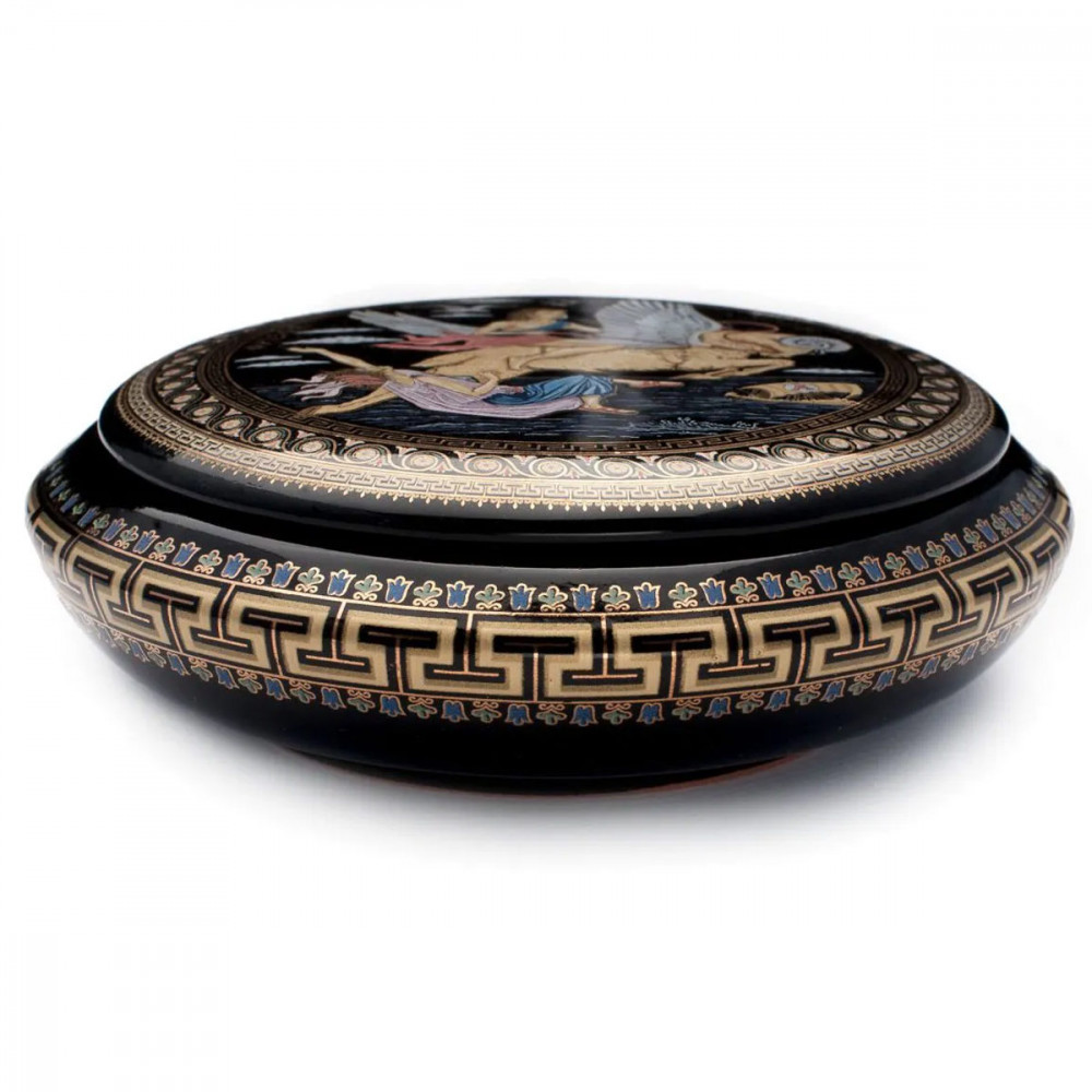 Caseta Bijuterii Ceramica Grecia 12cm Cu Foita de Aur 24k COD: 523 |  Okazii.ro