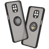 Husa Xiaomi Redmi Note 9S Techsuit Glinth Cu Inel Suport Stand Magnetic - Negru