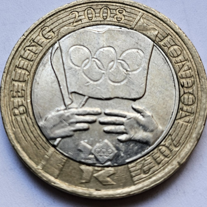2 pounds 2008 Marea Britanie, Olympics Handover, km#1106