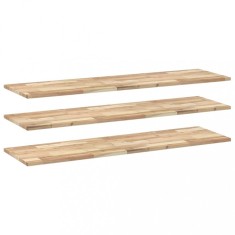 Rafturi suspendate 3 buc. 160x40x2cm lemn masiv acacia netratat foto