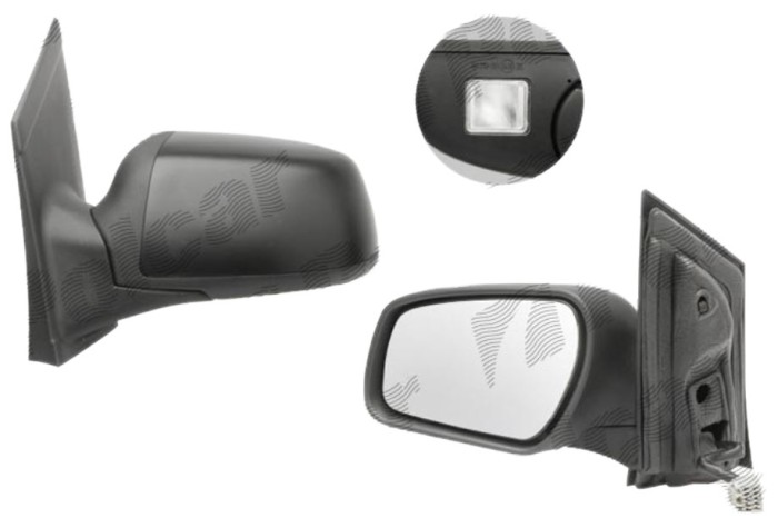 Oglinda exterioara Ford Focus 2 (Da ) 11.2004-01.2008 partea dreapta View Max crom convex carcasa prevopsita grunduita reglare electrica cu incalzire