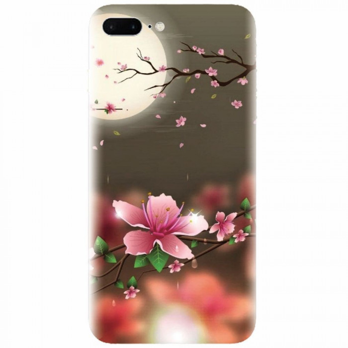 Husa silicon pentru Apple Iphone 7 Plus, Flowers 101