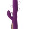 Vibrator Iepuras Lizzie, Vibrating&amp;Twisting, 10+4 Moduri Stimulatoare, Silicon, USB Magnetic, Violet, 24 cm, Mokko Toys, Good Vibes
