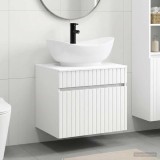Cumpara ieftin Dulap pentru Chiuveta de Baie Alb 59 x 44,5 x 80 cm