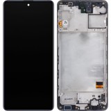 Display cu Touchscreen Samsung Galaxy M31s M317, cu Rama, Negru, Service Pack GH81-13736A