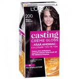 Vopsea de par semi-permanenta fara amoniac Casting Creme Gloss 200 Negru Abanos, 180ml, L&#039;Oreal Paris