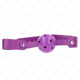 Kink Collar &amp; Gag-Gag Minge Respirabilă Mov 4.5 cm, Curea 65 X