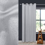 Perdea Decorativă, Model Gri, Dimensiuni 140x260 cm, Inele 4 cm, Material Poliester, Oem