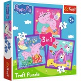 Puzzle Trefl 3In1 Obiceiurile Lui Peppa Pig