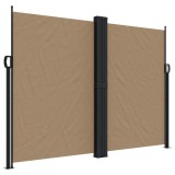 Cumpara ieftin Copertina laterala retractabila, gri taupe, 180x600 cm