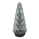 Cumpara ieftin Brad Craciun sticla argintie cu led 11x24 cm