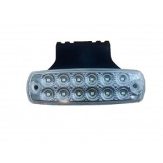 Lampa laterala cu suport 12 LED-uri 12V-24V ALB FR0177/B