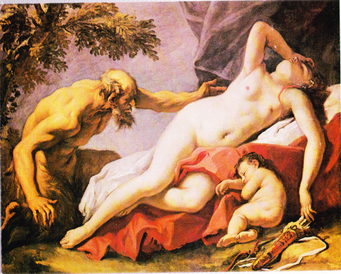 AMS - ILUSTRATA/VEDERE SEBASTIANO RICCI - VENUS SUPRISED BY A SATYR, NECIRCULATA