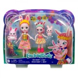 ENCHANTIMALS SET PAPUSI SURORI SI ANIMALUTELE LOR BREE BUNNY SI TWIST SI BEDELIA BUNNY SI TAPPY SuperHeroes ToysZone, Mattel