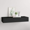VidaXL Dulap de perete cu sertar, negru, 60x23,5x10 cm, MDF