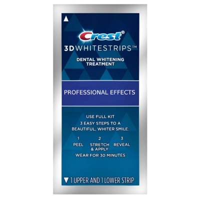 Benzi Crest 3D White Professional Effects, 10% concentratie, tratament pentru albirea dintilor foto
