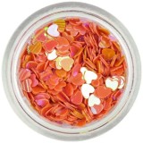 Confetti nail art - inimi &icirc;n culoarea caiselor, INGINAILS