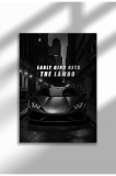 21mxm_DriveToWin_029|Motivational Car Poster, No Frame Canvas, "Hardest Worker" Quote, Drive to Win 2025 | A4 (21 x 29.7 cm) - 21mxm_DriveToWin_029