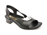 Sandale RIEKER negre, 62662, din piele naturala