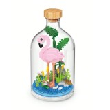 Set de Construit in Sticla, Flippy, 485 Piese, din Plastic, +14 Ani, 10 x 19.6 cm, Model Flamingo, Multicolor