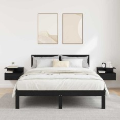 vidaXL Noptieră Suspendată 2 pcs Stejar negru 40 x 31 x 27 cm 871757