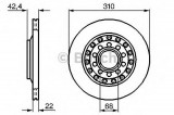Disc frana AUDI A8 (4D2, 4D8) (1994 - 2002) BOSCH 0 986 479 062