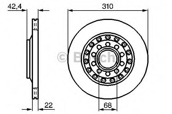 Disc frana VW PHAETON (3D) (2002 - 2016) BOSCH 0 986 479 062