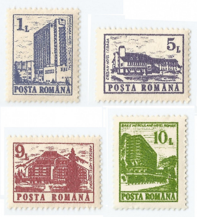 |Romania, LP 1257/1991, Hoteluri si cabane (uzuale I), MNH