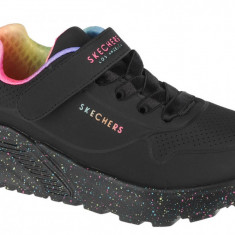 Pantofi pentru adidași Skechers Uno Lite Rainbow Specks 310457L-BKMT negru