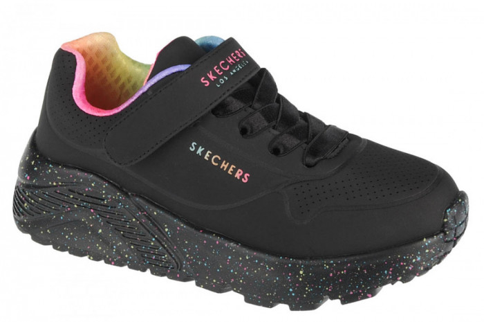 Pantofi pentru adidași Skechers Uno Lite Rainbow Specks 310457L-BKMT negru