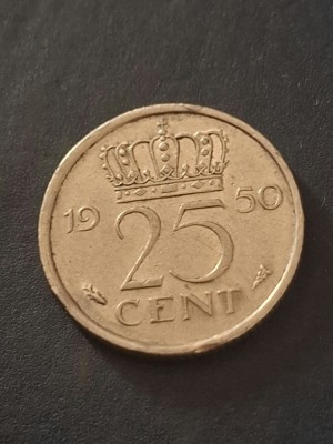 25 cent 1950 olanda foto