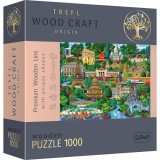 Cumpara ieftin Puzzle trefl din lemn 1000 piese obiective turistice faimoase din franta