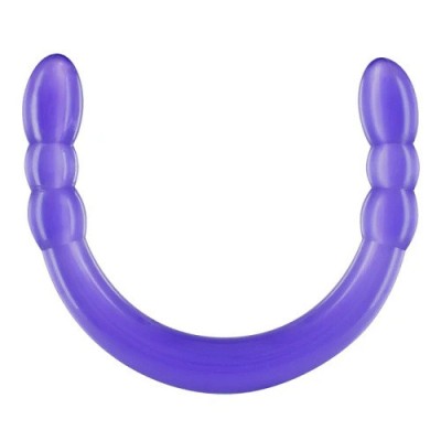 Dildouri duble - Toy Joy Sapaturi Duble 45 cm Dildo Dublu Satisfactie Stereo cu Doua Capete Striate foto