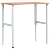 Cumpara ieftin Banc lucru 100x60x(71,5-98) cm lemn masiv fag, dreptunghiular