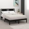vidaXL Cadru de pat, negru, 200x200 cm, lemn masiv de pin 3104242