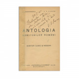 I. A. Bassarabescu, Vasile V. Haneș, Antologia scriitorilor rom&acirc;ni, cu dedicație lui V. V. Haneș, două volume colligate