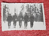 Fotografie Vanatori de Munte, Perioada Interbelica, 9x6 cm, Alb-Negru, Militari, Poze Vechi