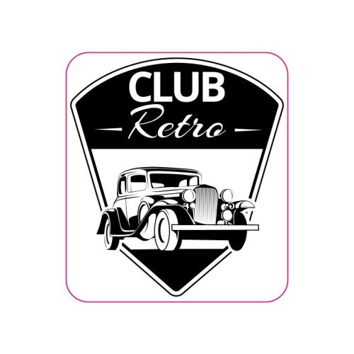 Abtibild &quot;CLUB RETRO&quot; Cod:TAG 053 / T2 Automotive TrustedCars