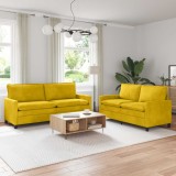 vidaXL Set de canapea 2 pcs Galben Catifea 3417151