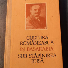 Cultura romaneasca in Basarabia sub stapanirea rusa Stefan Ciobanu